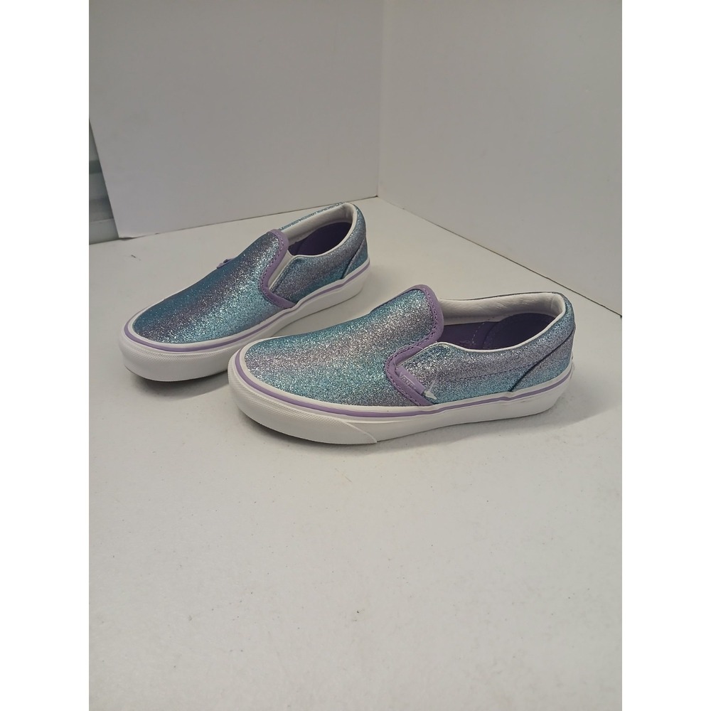 Vans Girls Blue And Purple Sparkles‎ Kids Size 2.5